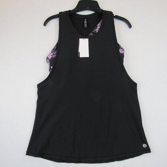 Cotton On Body Other - Cotton On Zen Sports Bra Built In Tank Women's Size M Black /Glitched Floral